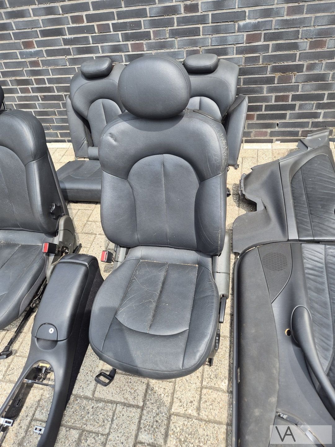 Zwart lederen interieur voor Mercedes CLK W209 2002 - 2009, Auto-onderdelen, Interieur en Bekleding, Gebruikt, -, Ophalen of Verzenden