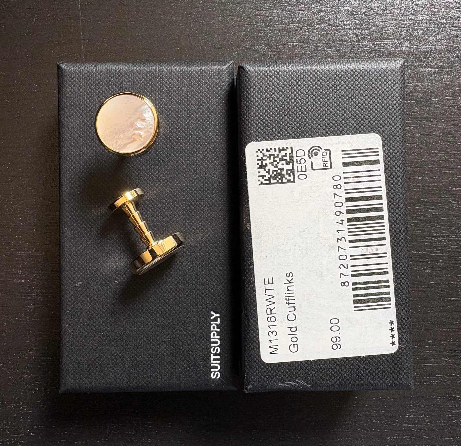 Suitsupply manchetknopen (goud), Ophalen of Verzenden, Nieuw
