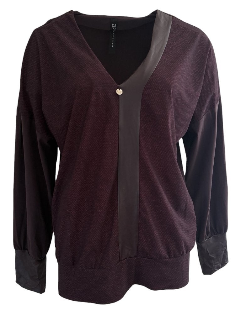 Zip73 shirt lange mouw L, Maat 38/40 (M), Paars, Ophalen of Verzenden, Zo goed als nieuw