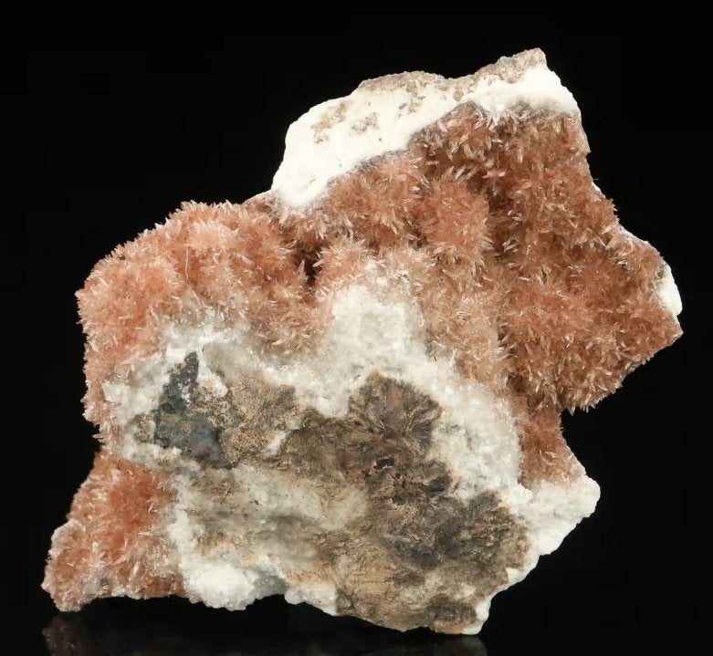 INESIET op CALCIET uit de N'Chwaning II mijn, Zuid-Afrika, Ophalen of Verzenden, Mineraal
