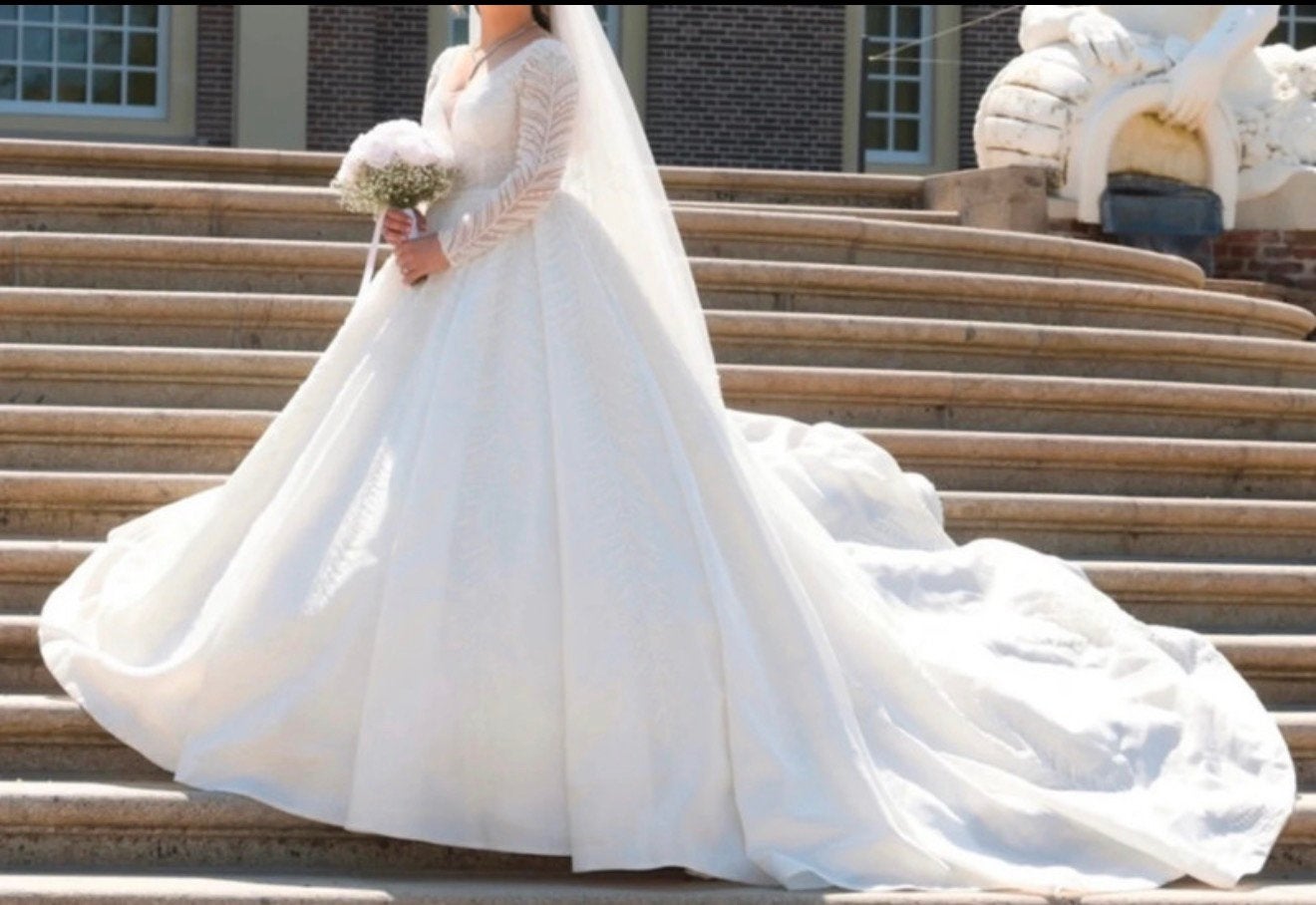 Trouwjurk / gelinlik, Kleding | Dames, Trouwkleding en Trouwaccessoires, Ophalen, Zo goed als nieuw, Wit, Trouwjurk