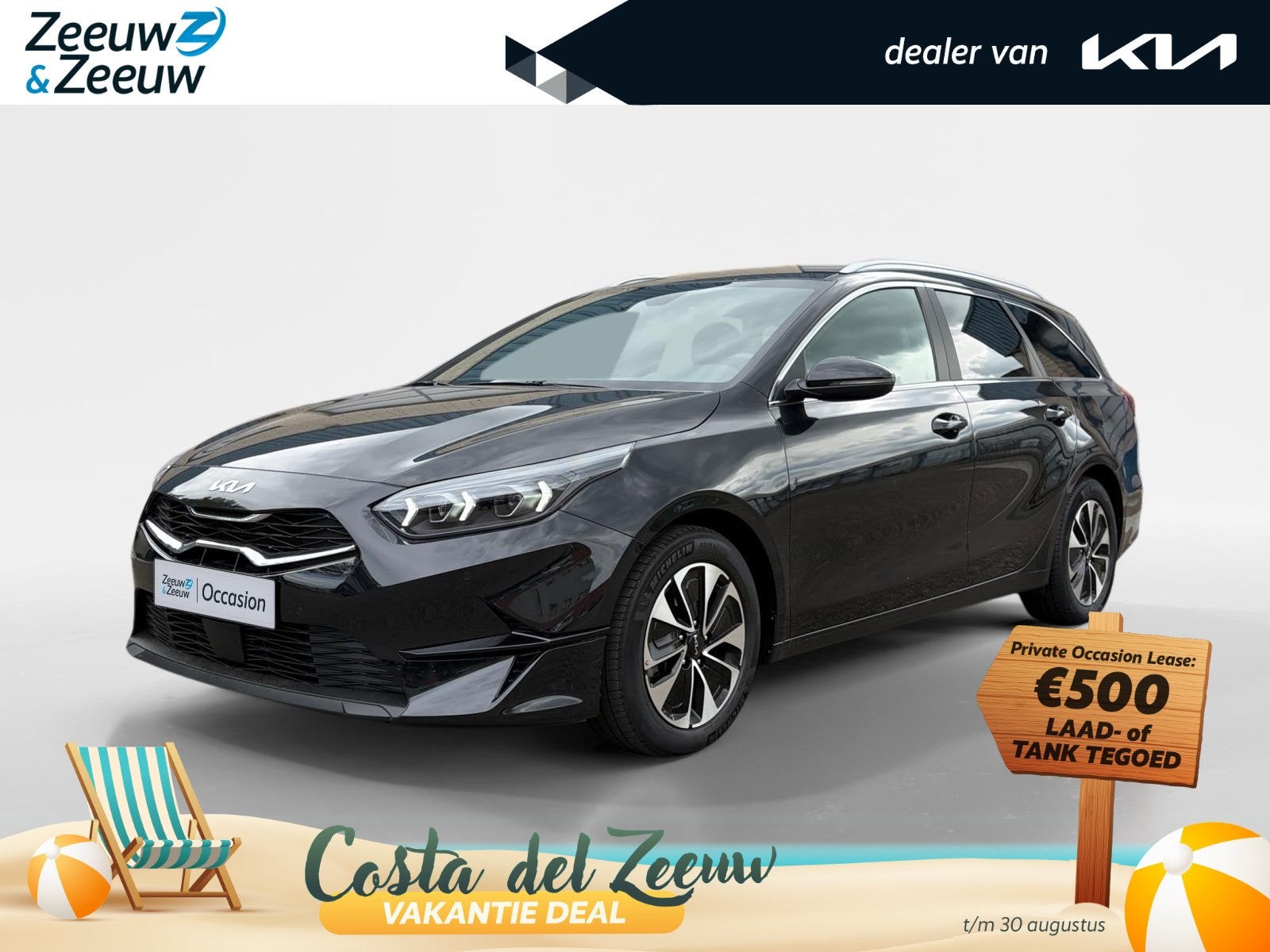 Kia Ceed Sportswagon 1.0 T-GDi MHEV Design Edition Automaat, 12 maanden, Euro 6, 1309 kg, Zwart