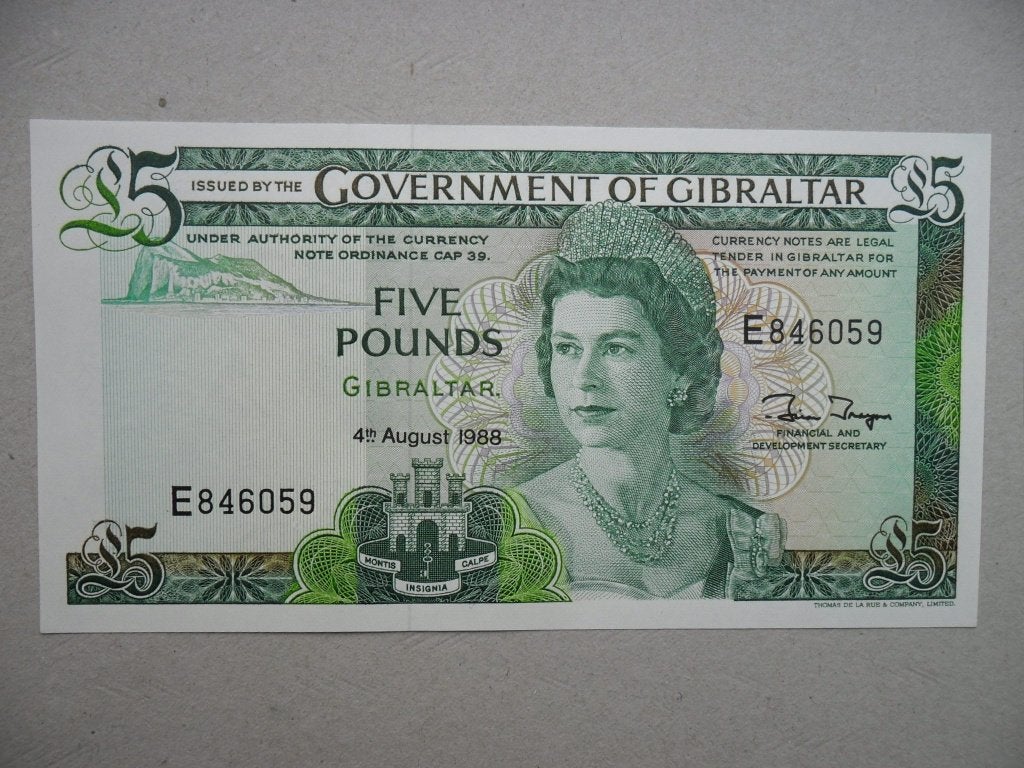 Gibraltar #21b [1988] / 5 pounds UNC, Verzenden, Overige landen, Los biljet