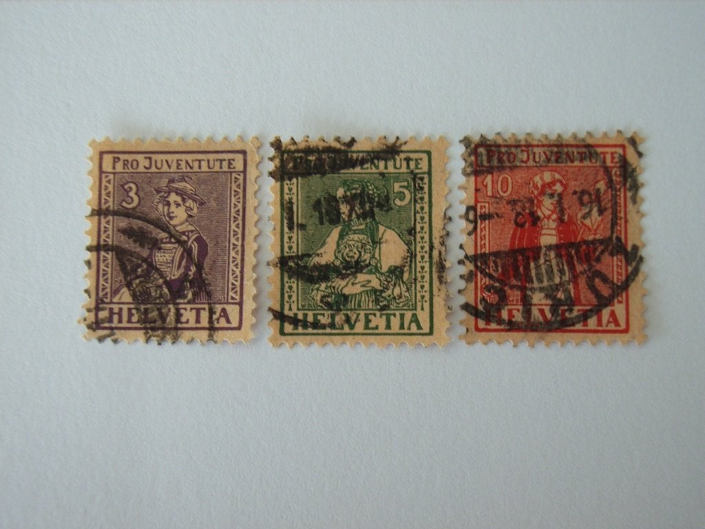 BL   Zwitserland 133-135, Postzegels en Munten, Ophalen of Verzenden, Gestempeld