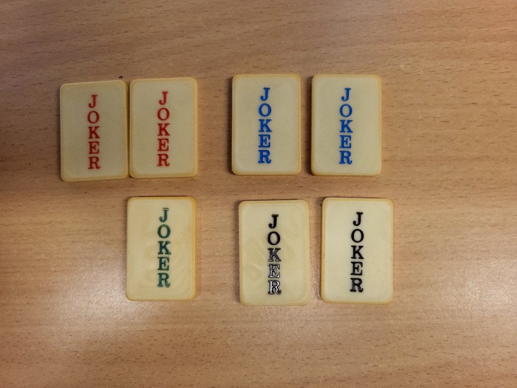 Rummikub.                 Jokers.               Spiele., Een of twee spelers, Ophalen of Verzenden, Gebruikt, MB Spiele