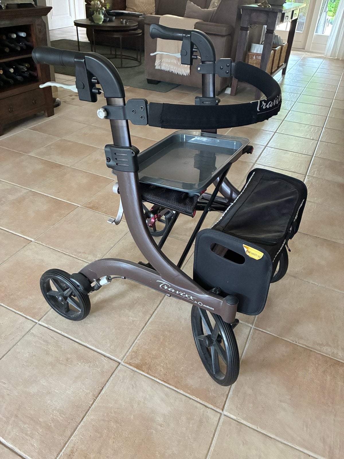 Travixx Classic Rollator Maat S. Kleur Bruin, Diversen, Ophalen, Lichtgewicht, Gebruikt