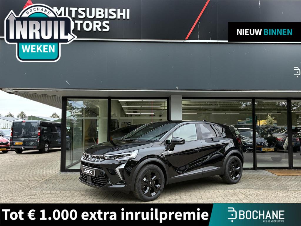 Mitsubishi ASX 1.8 HEV AT Black Edition NIEUW UIT VOORRAAD L, Auto's, Mitsubishi, Stof, 4 cilinders, Met garantie (alle), Zwart