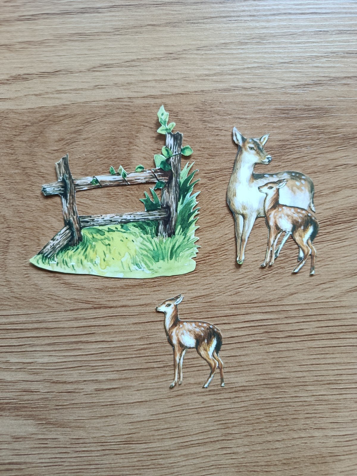 3D plaatjes hek met herten,, Hobby en Vrije tijd, Kaarten | Zelf maken, Ophalen of Verzenden, Nieuw, Overige thema's, Overige typen