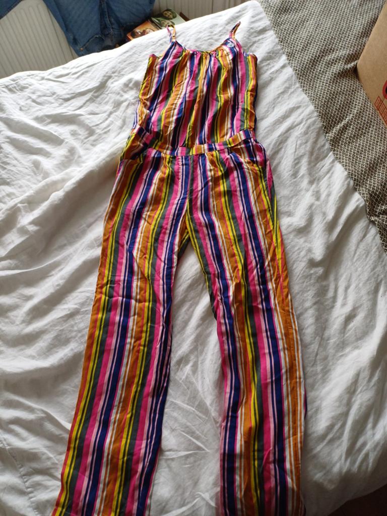 WE Fashion gestreepte jumpsuit maat 158/164, Kinderen en Baby's, Kinderkleding | Maat 158, Overige typen, Meisje, Ophalen of Verzenden