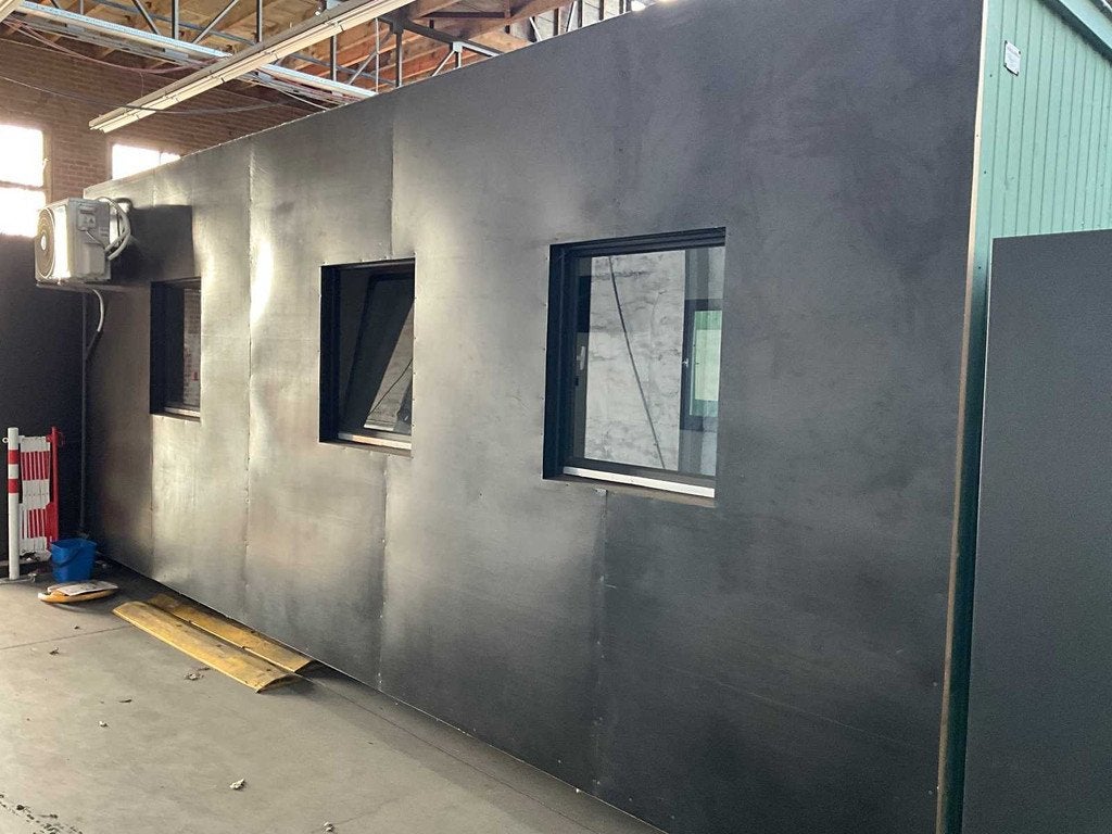 Kantoorunit 20ft v.v. aircounit, 1 loopdeur, 5 ramen, schake, Zakelijke goederen, Machines en Bouw | Keten en Containers