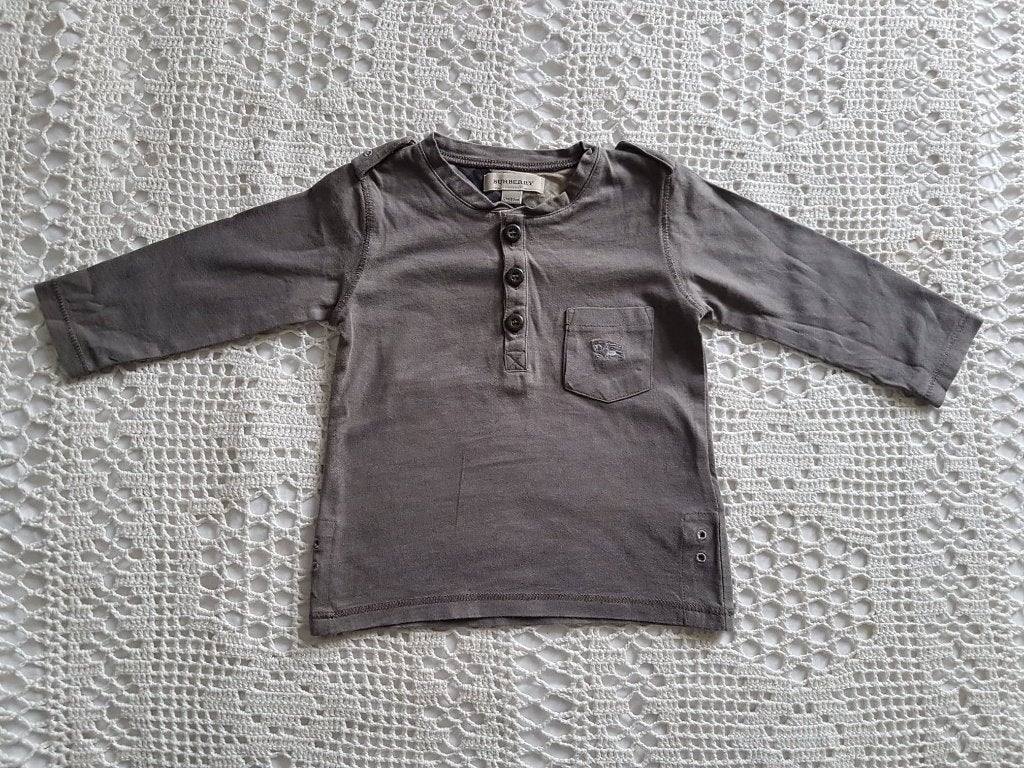 Burberry Baby longsleeve olijfgroen 80, Verzenden, Jongetje of Meisje, Shirtje of Longsleeve