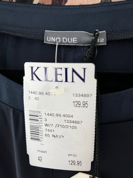 NIEUW UNO DUE tuniek jurk travelstof 42 navy, UNO DUE, Maat 42/44 (L), Nieuw, Knielengte