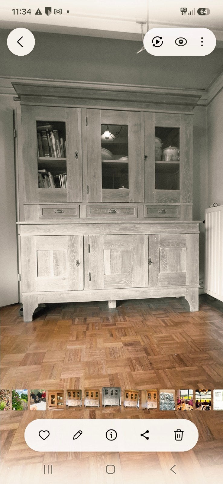 Eiken kast.Verf hem vintage wit dan modern!, Huis en Inrichting, Kasten | Buffetkasten, Ophalen