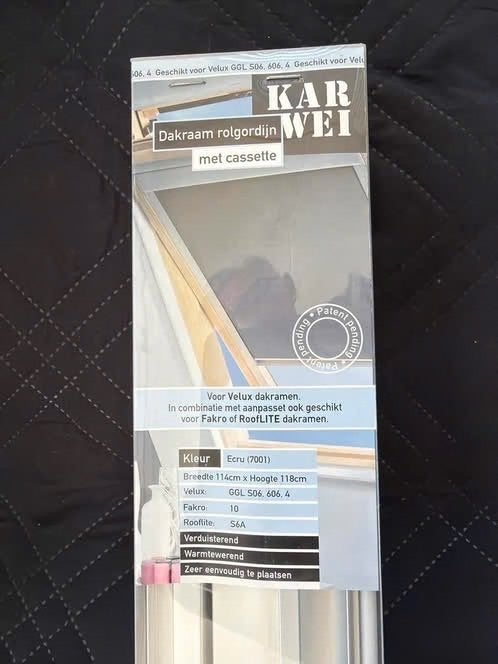 Dakraam rolgordijn met cassette NIEUW van Karwei, Overige materialen, Karwei, Nieuw, Ophalen of Verzenden