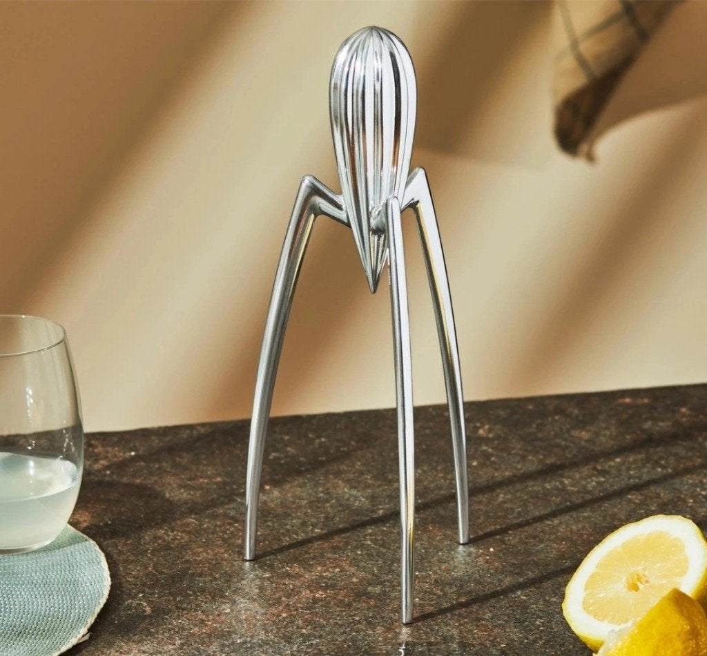 Alessi Juicy Salif citruspers – designklassieker, Zilver, Ophalen of Verzenden, Overige typen, Gebruikt