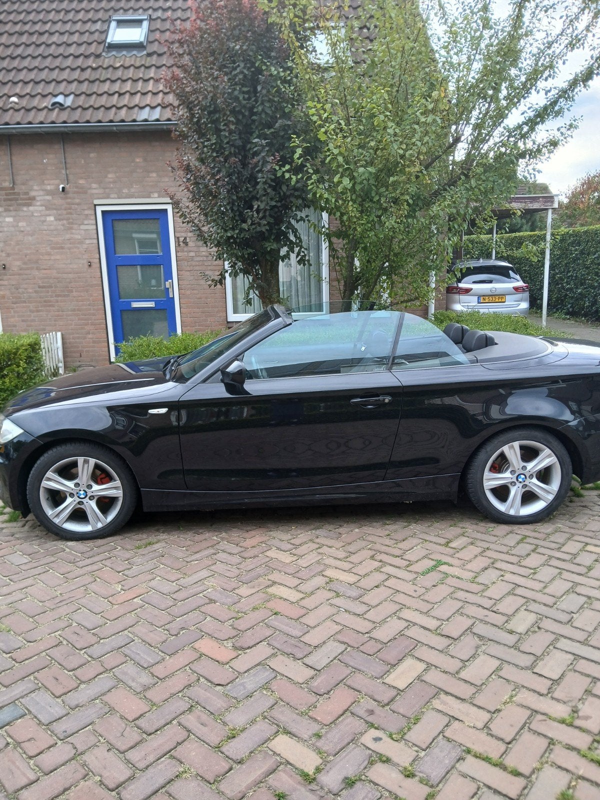 BMW 1-Serie 2.0 118I Cabrio 2009 Zwart, Auto's, 1-Serie, 1995 cc, Cabriolet, 4 stoelen