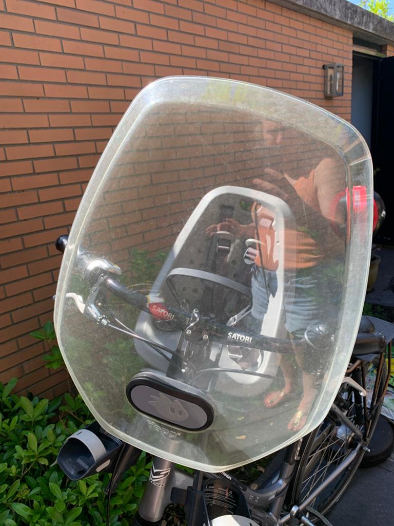 Yepp Mini Fietszitje met Windscherm - Voorzitje, Fietsen en Brommers, Ophalen, Voorzitje, 0 t/m 13 kg, Gebruikt