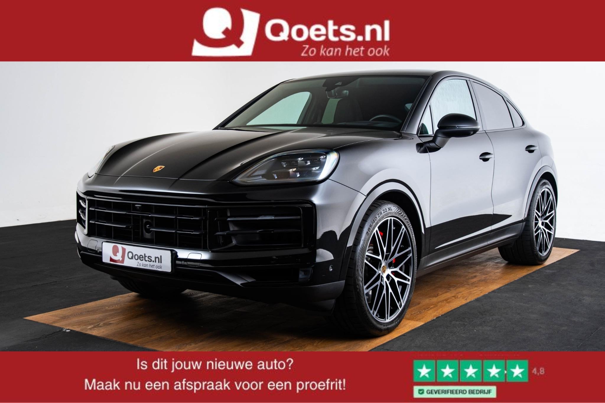 Porsche Cayenne Coupé 4.0 S Trekhaak - Stoelventilatie/verw, Auto's, Porsche, Automaat, Cayenne, Met garantie (alle), Zwart