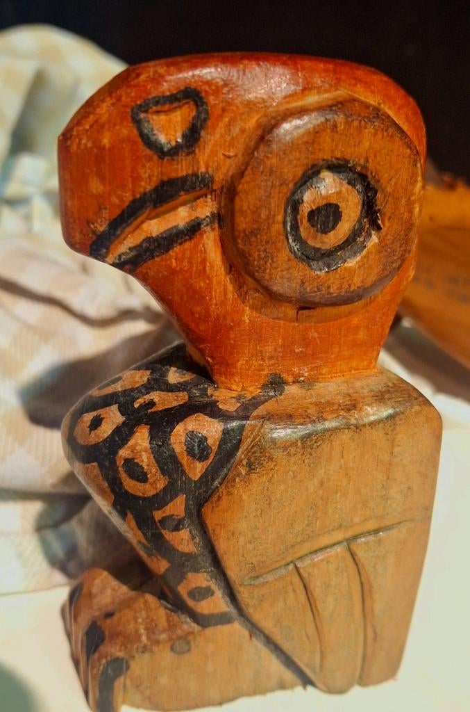 Tommy toucan maya beeldje hout, Ophalen of Verzenden
