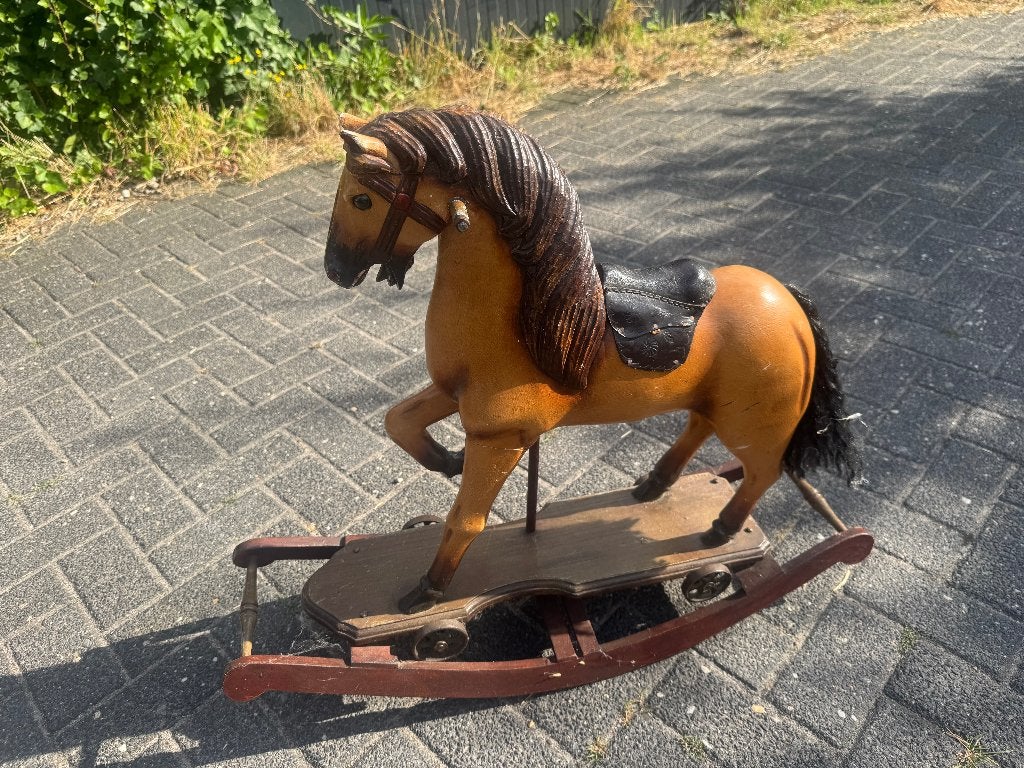 antiek hobbelpaard 80 cm, Ophalen of Verzenden