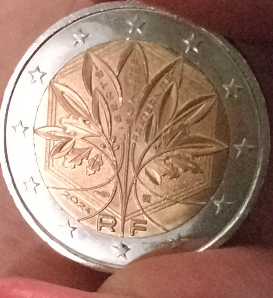 2 Euro munt Frankrijk 2024 - Eik en Olijftak, Ophalen of Verzenden, Frankrijk, 2 euro, Losse munt