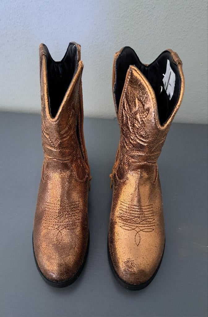 Cowboy laarsjes kleur brons  maat 34, Kinderen en Baby's, Ophalen of Verzenden, Meisje, Laarsjes
