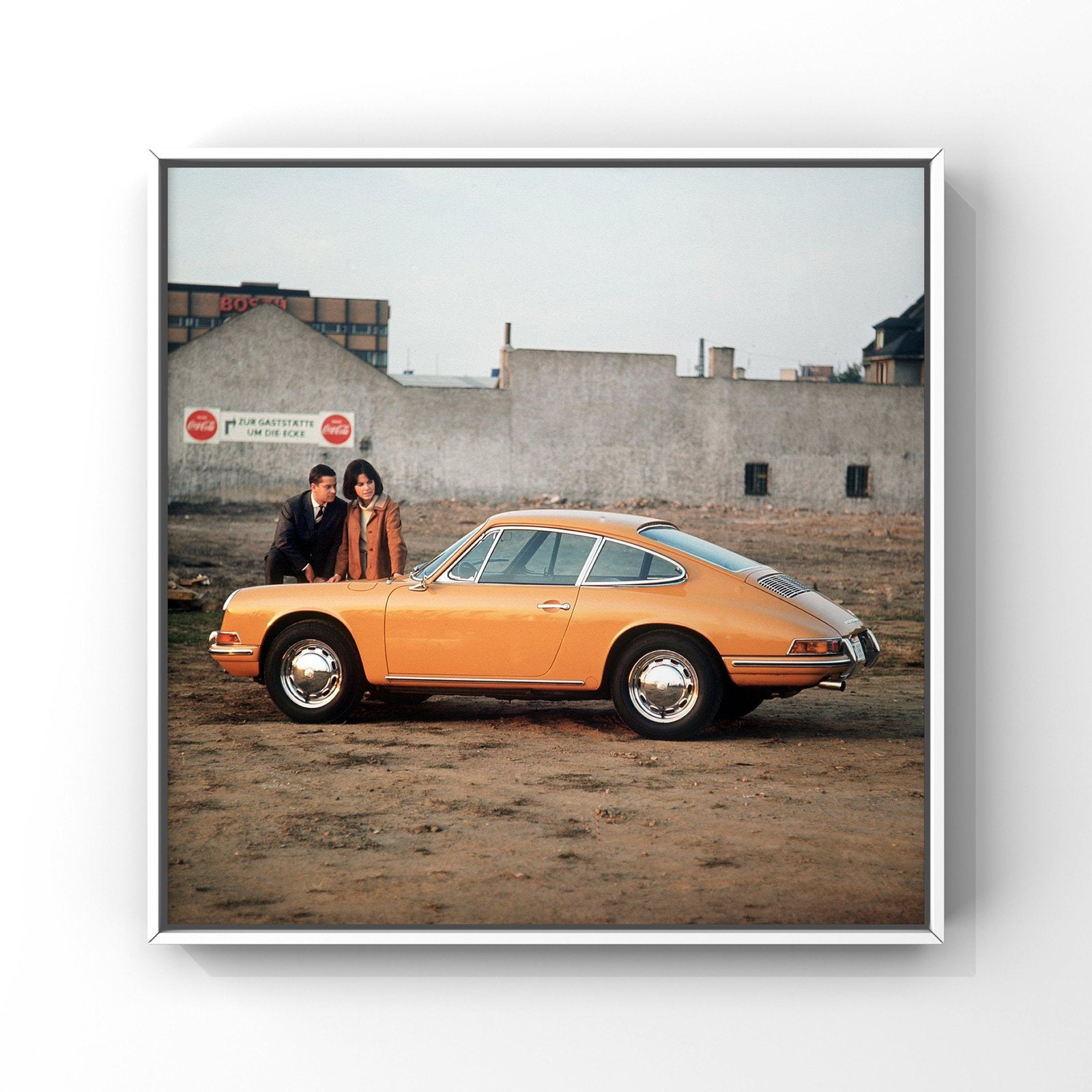 1x Fine art print Porsche 912 (Frankfurt 1967 presentatie), Ophalen of Verzenden, Nieuw, Minder dan 50 cm, Schilderij