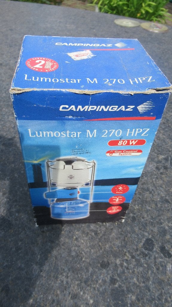 Camping gas lamp met piëzo ontsteking (geen lucifers nodig), Ophalen of Verzenden, Zo goed als nieuw