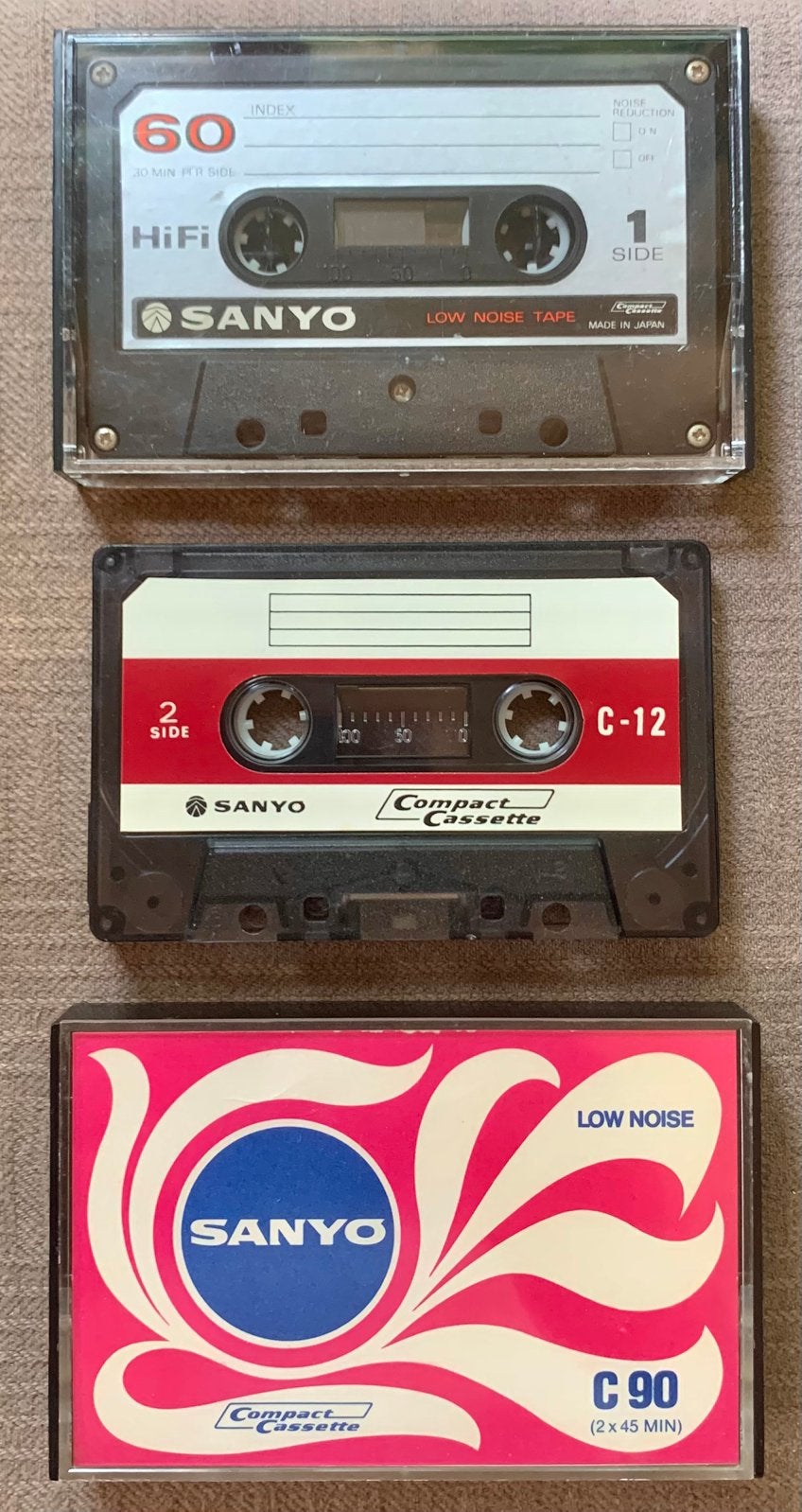 Zeldzaam 2x Sanyo cassettebandjes Demonstrationtape C12 RARE, Cd's en Dvd's, Cassettebandjes, Gebruikt, 2 t/m 25 bandjes, Ophalen of Verzenden
