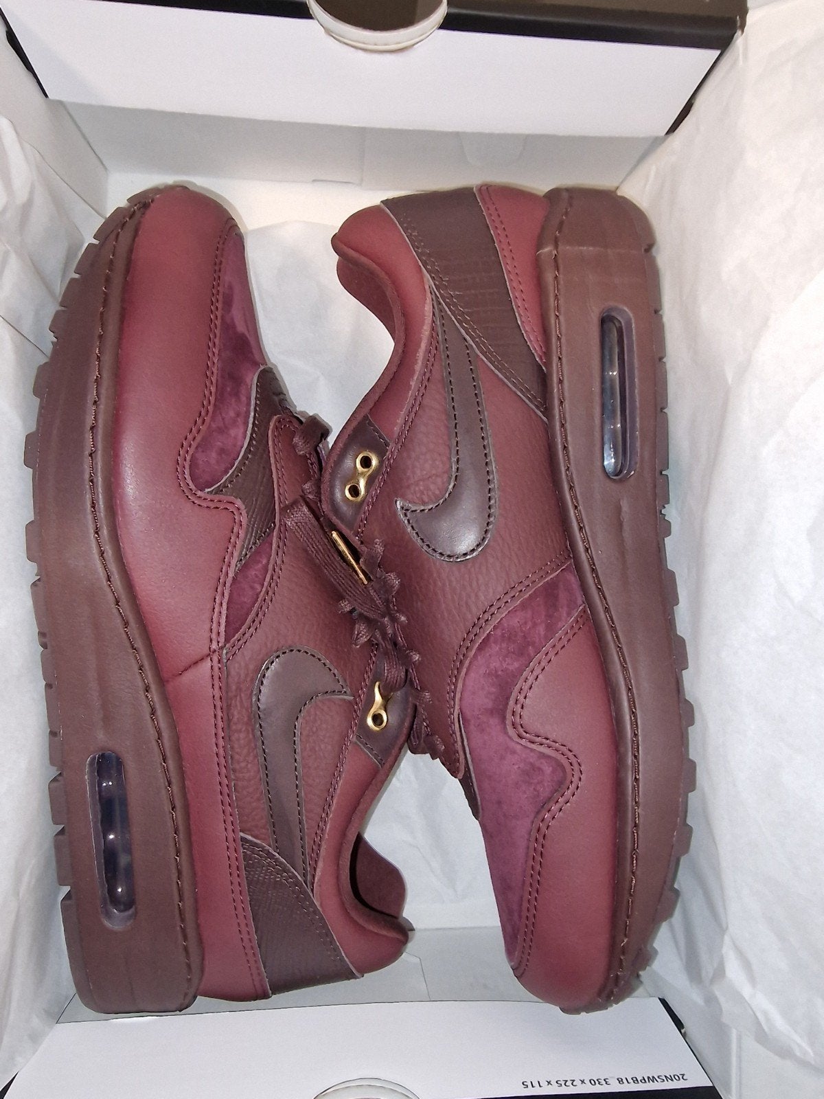 Nike Air Max 1 "Burgundy crush" DS 44.5, Ophalen, Overige kleuren, Nike, Nieuw