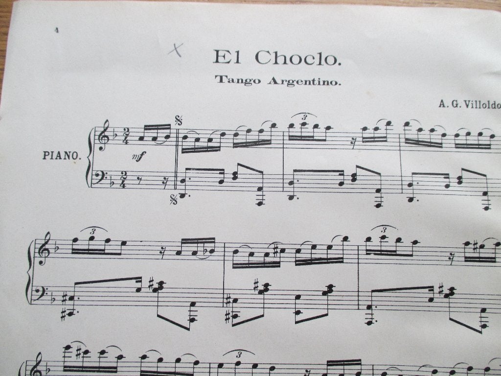 EL CHOCLO - VOOR PIANO, Muziek en Instrumenten, Gebruikt, Ophalen of Verzenden, Artiest of Componist, Piano