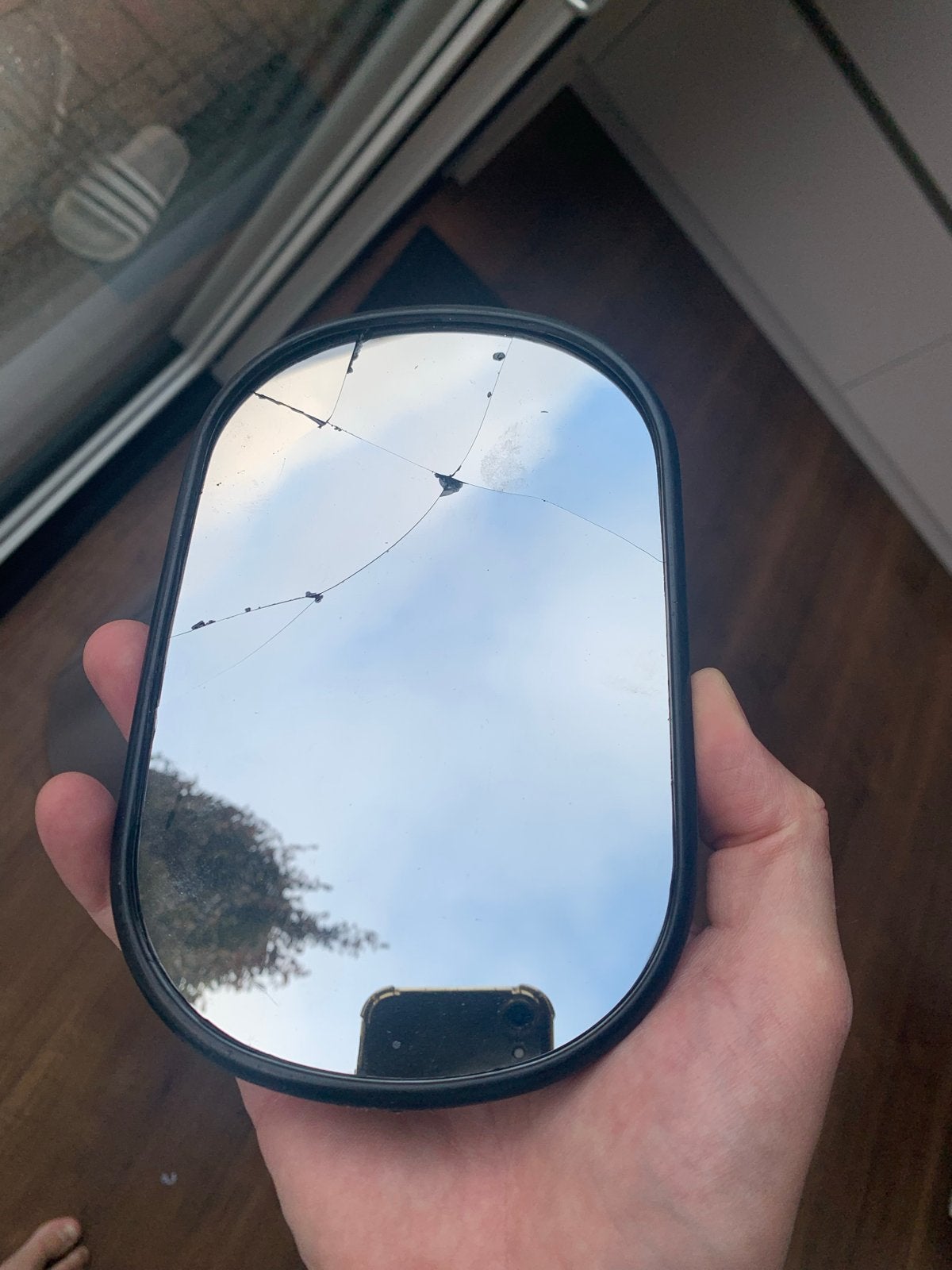 Oppi caravanspiegel defect - spiegelglas gebroken, Ophalen of Verzenden, Gebruikt, Universele onderdelen