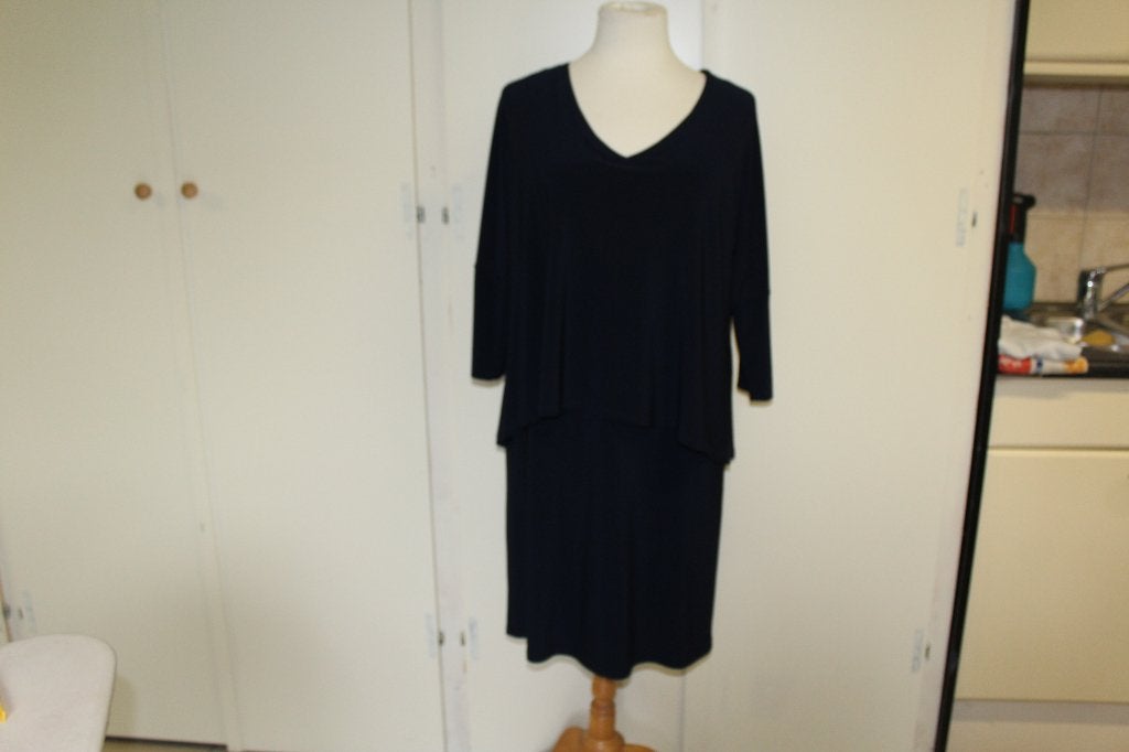 Joseph Ribkoff prachtig chique donkerblauwe jurk mt 44, Blauw, ., Maat 42/44 (L), Joseph Ribkoff