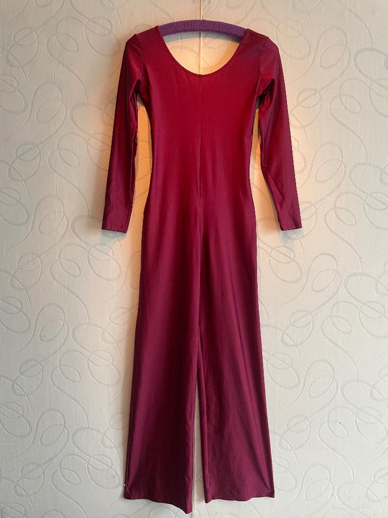 Danspak balletpak bordeaux (M)L Danceries, Sport en Fitness, Ballet, Zo goed als nieuw, Overige typen, Ophalen of Verzenden