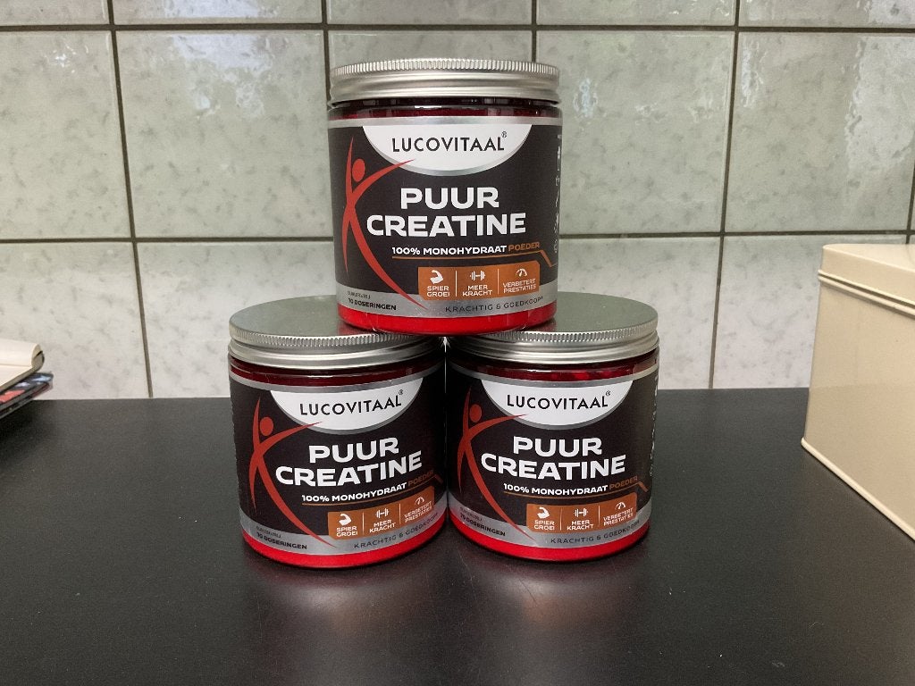 20 potten Lucovitaal Puur Creatine 100% monohydraat, Sport en Fitness, Ophalen of Verzenden, Nieuw, Poeder of Drank