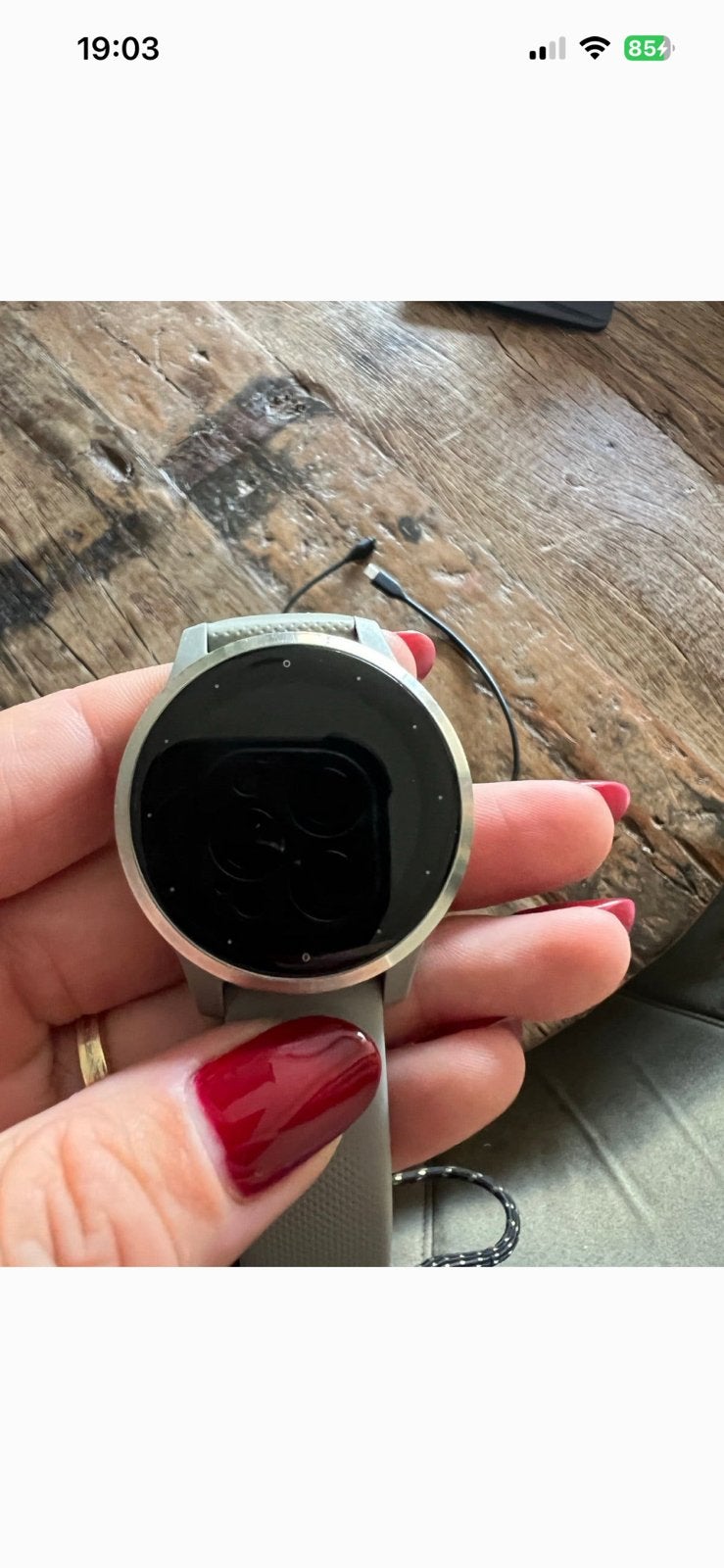 vivoactive 4s, Sieraden, Tassen en Uiterlijk, Smartwatches, Ophalen, Gebruikt, Waterdicht, Grijs