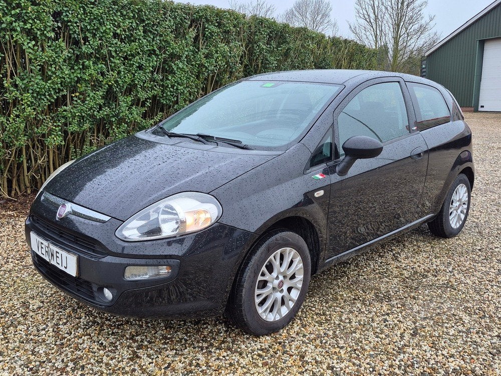 FIAT Punto 1.2 3Drs EVO Active | LM velgen | Airco | CV, Auto's, Fiat, Elektrische ramen, 1242 cc, 4 cilinders, Zwart