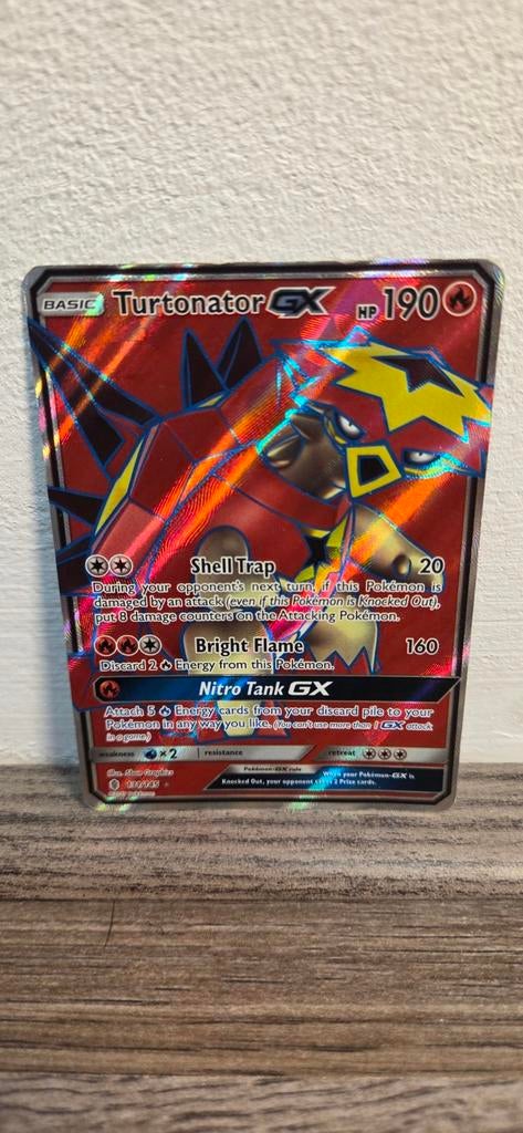 Turtonator GX Pokémon Kaart - Full Art, Ophalen, Zo goed als nieuw, Losse kaart, Foil