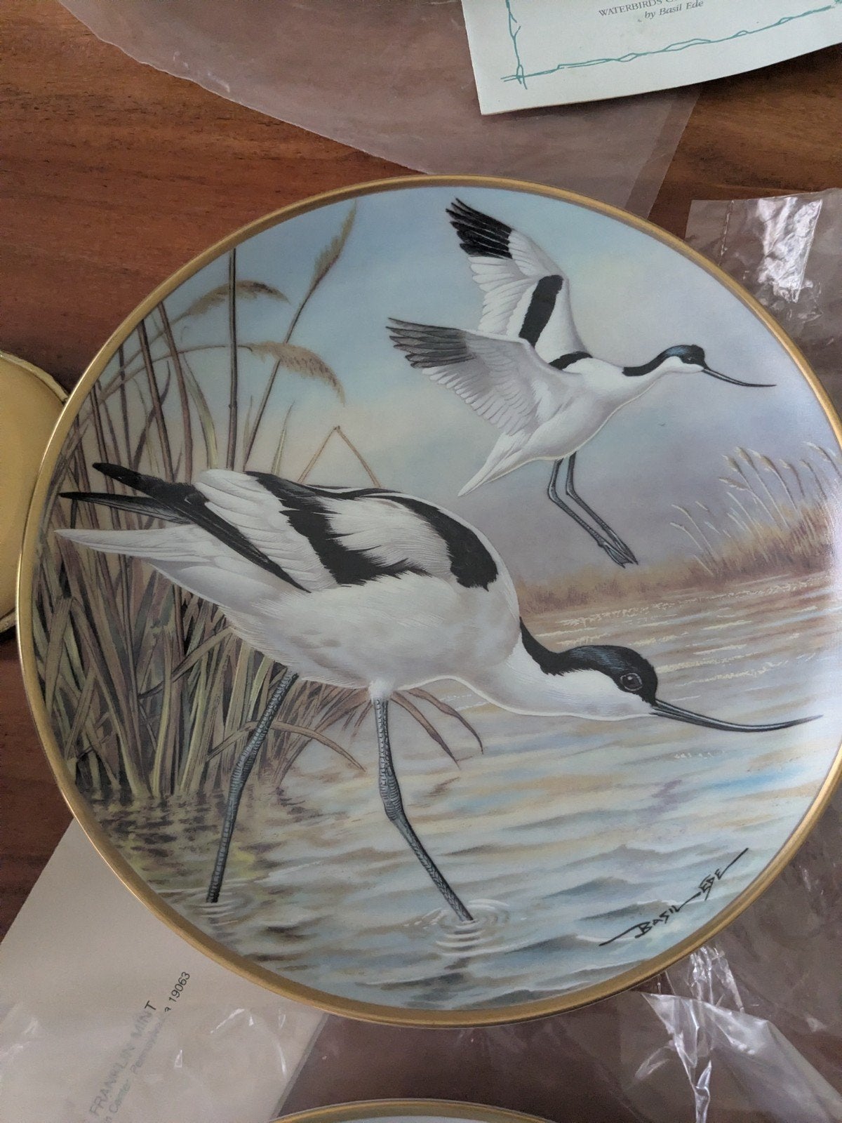Franklin Porcelain 'Water Birds of the World' borden, Ophalen of Verzenden, Zo goed als nieuw, Steen/keramiek, Meerkleurig