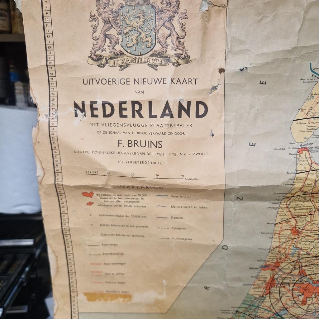 Oude kaart van Nederland, Ophalen of Verzenden