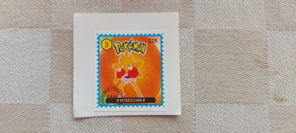 pokemon postzegel zeldzaam gelimiteerd Hitmonchan, Ophalen of Verzenden, Nieuw, Overige typen