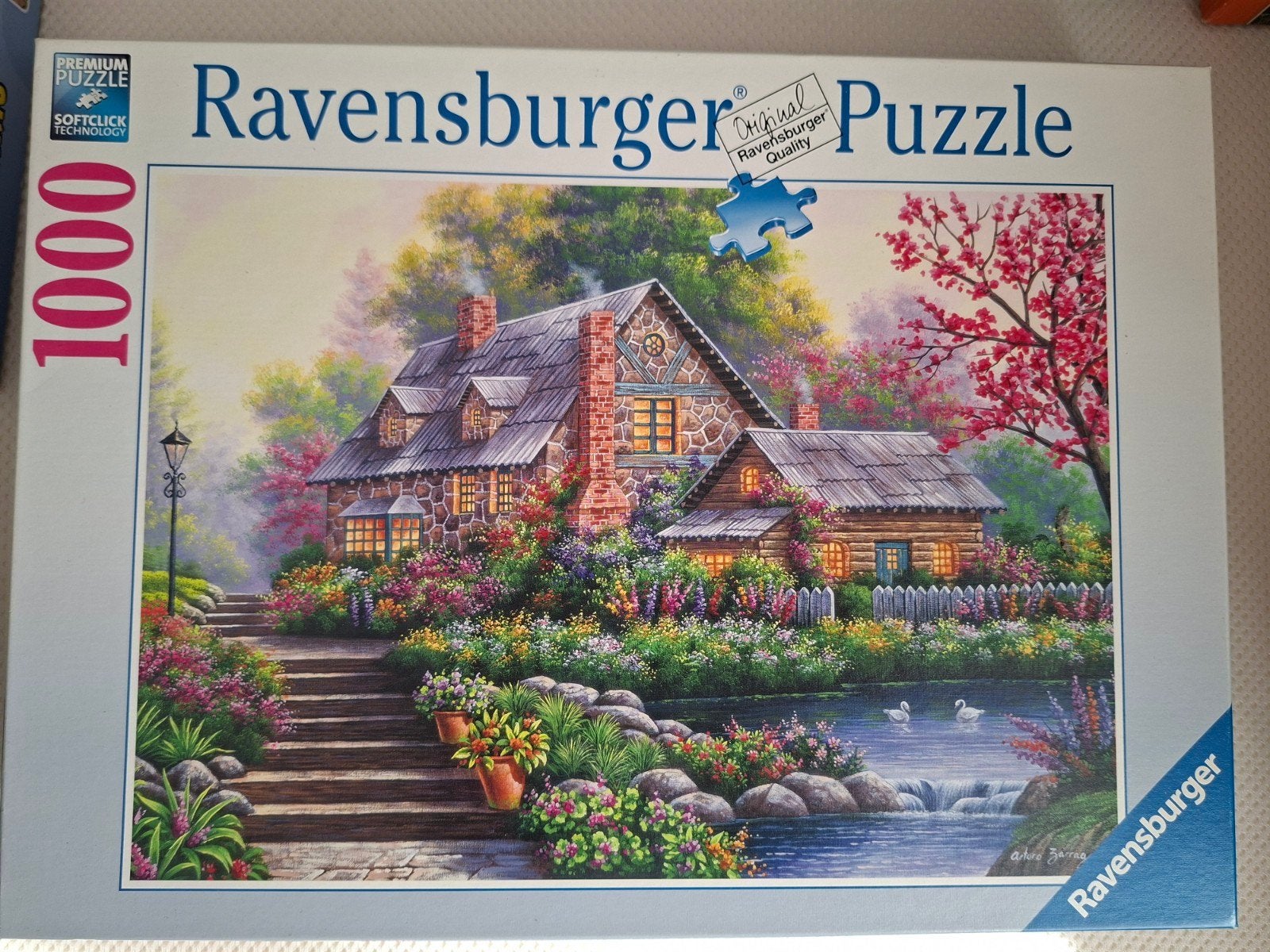 Ravensburger Legpuzzel 1000 stukjes - Cottage aan het water, Ophalen of Verzenden, 500 t/m 1500 stukjes, Nieuw, Legpuzzel