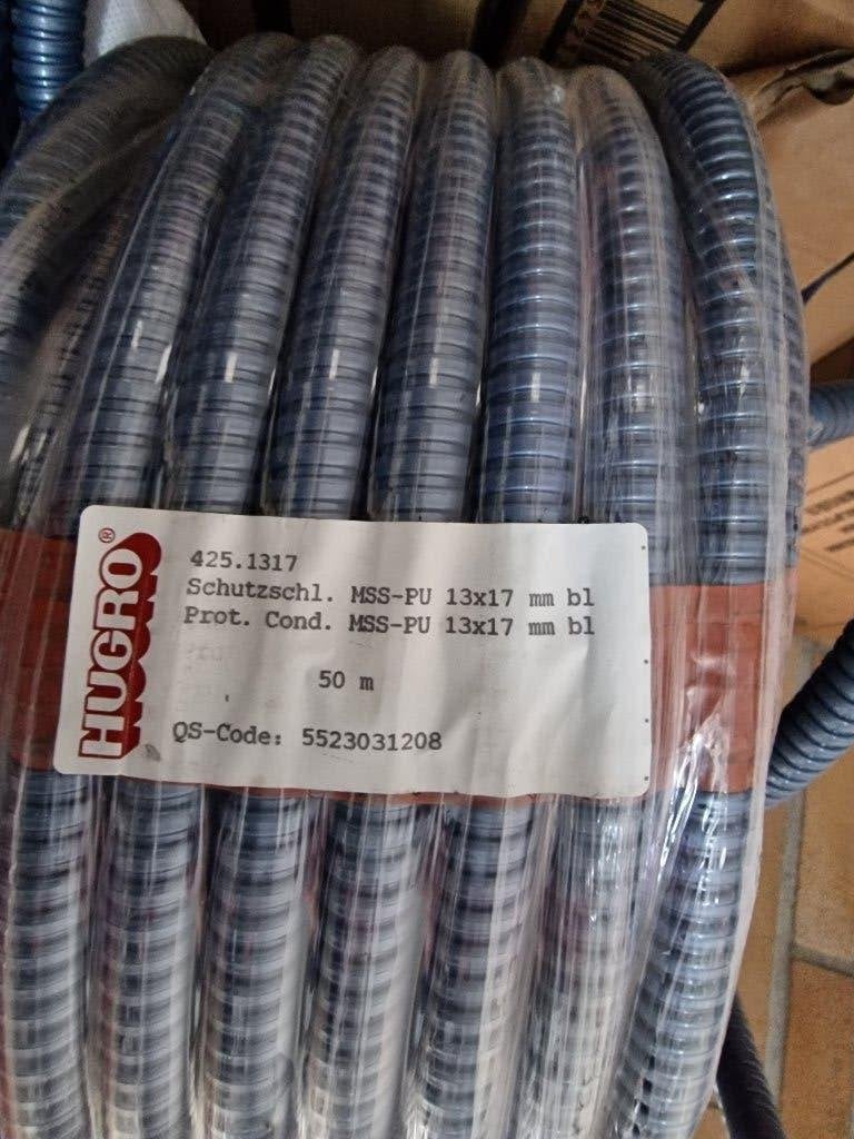 Hugro beschermslang pvc met spiraal grijs 13/17mm 50 meter, Ophalen of Verzenden, Nieuw, Overige typen