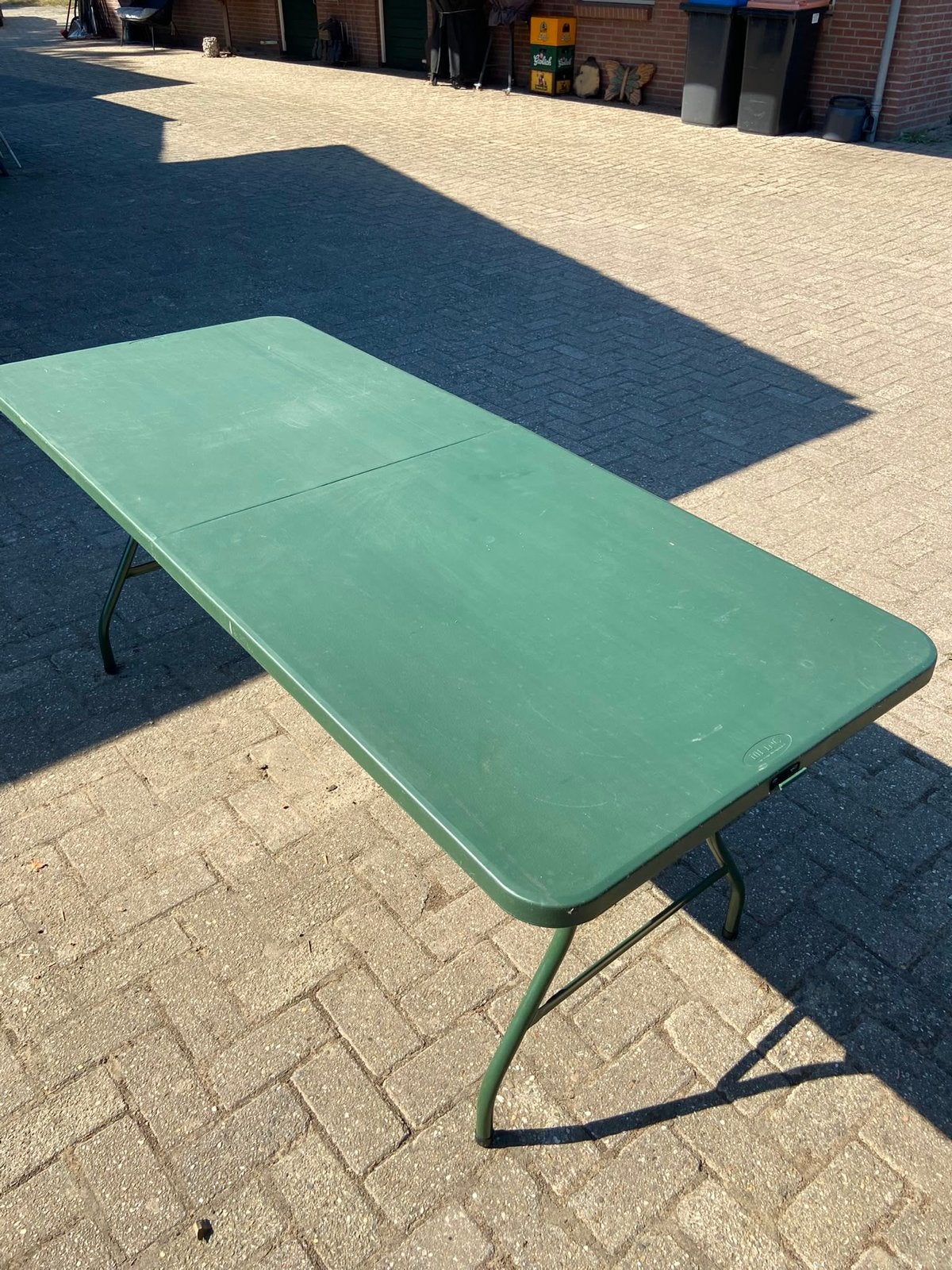 Inklapbare picknicktafel - Groen, Tuin en Terras, Picknicktafels, Ophalen, Overige materialen, Gebruikt, Inklapbaar