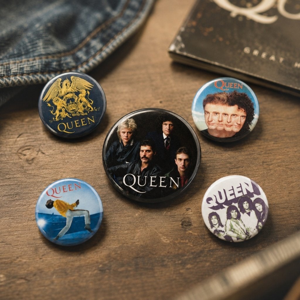 Partijhandel Queen – Officiële Badge Set – 5 stuks, NHP International, Nieuw, Ophalen of Verzenden, Foto of Kaart