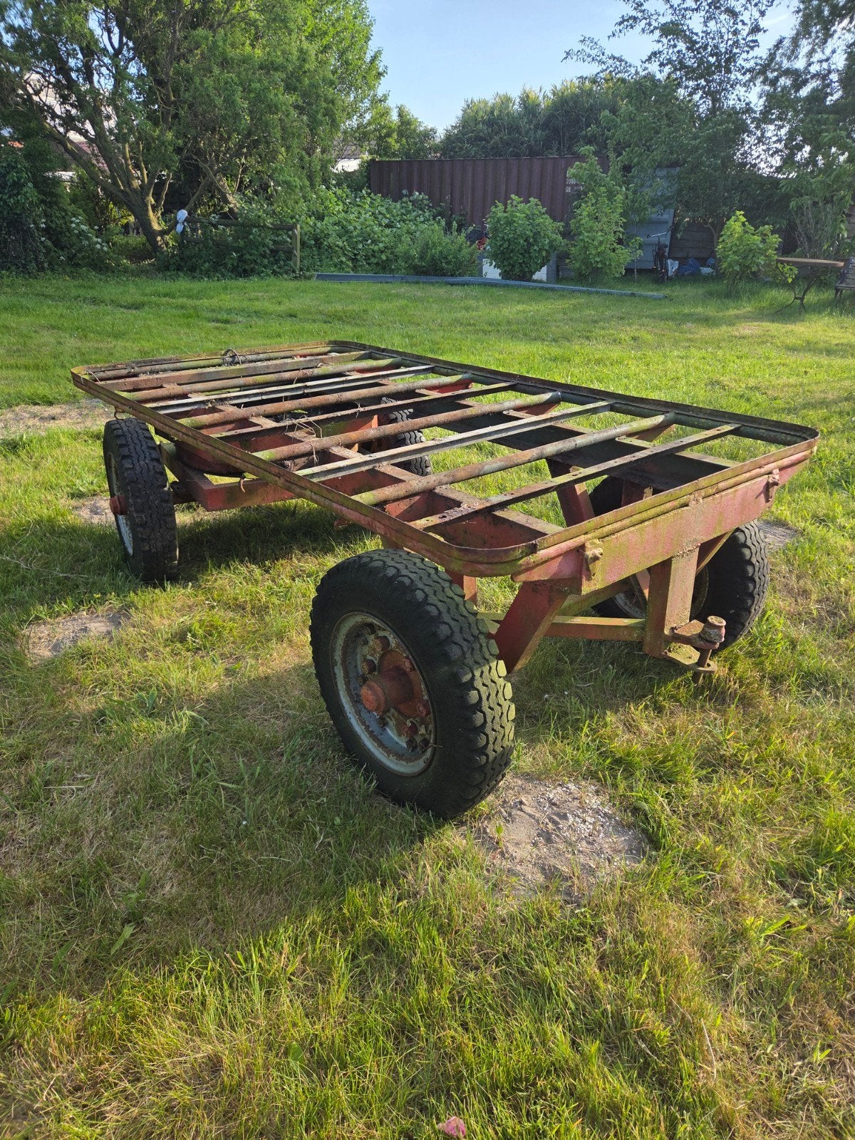 Platte wagen / schamelwagen, 100 liter of meer, Ophalen of Verzenden, Gebruikt, Transportkar