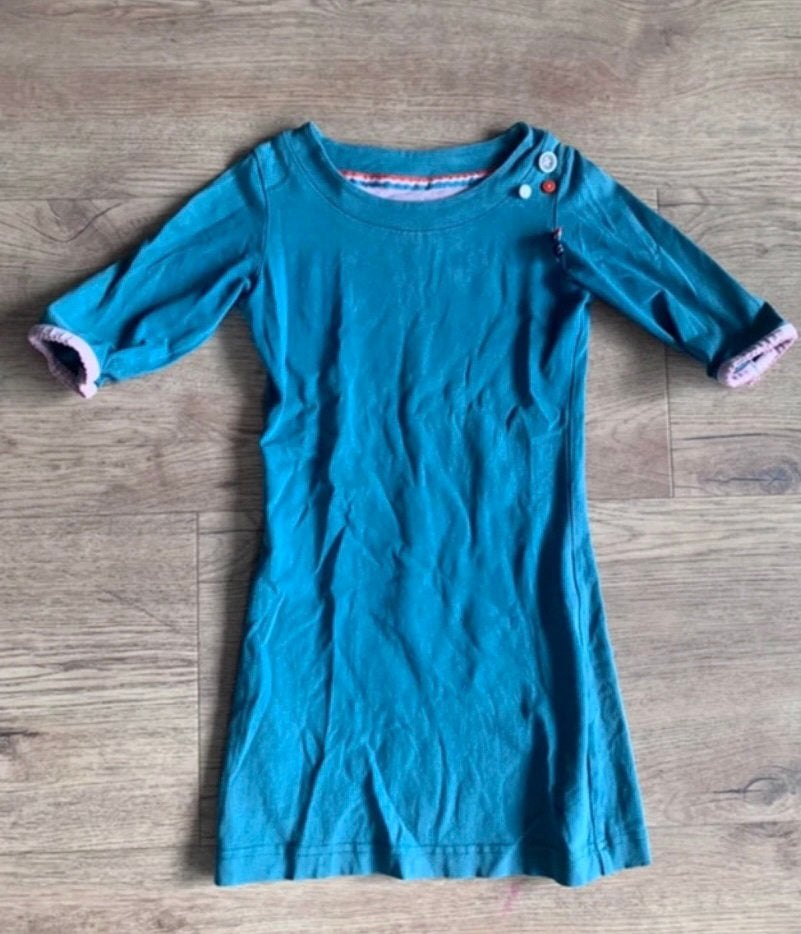 4funkyflavours retro jurk petrol blauw maat 98/104, Kinderen en Baby's, Kinderkleding | Maat 104, Ophalen of Verzenden, Zo goed als nieuw