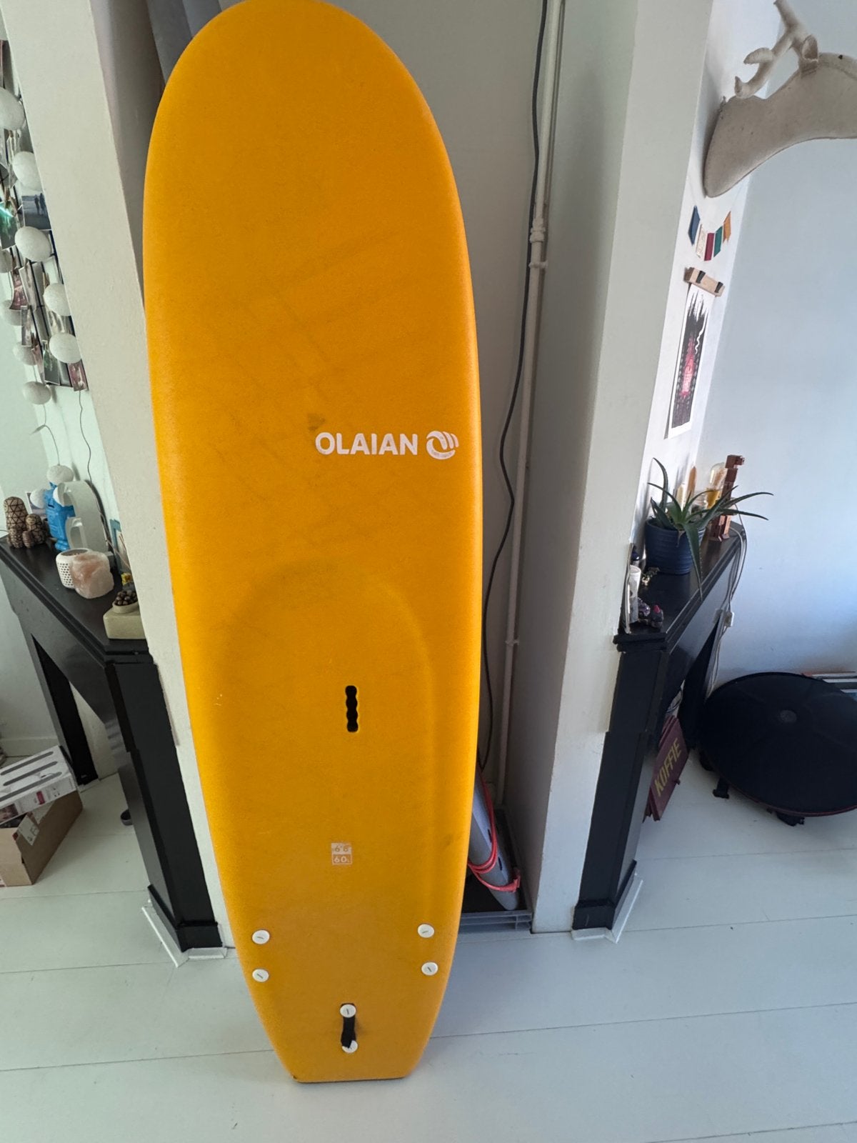 Olaian Softtop surfboard 6.8 ft, Ophalen, Zo goed als nieuw, Funboard, Met vinnen