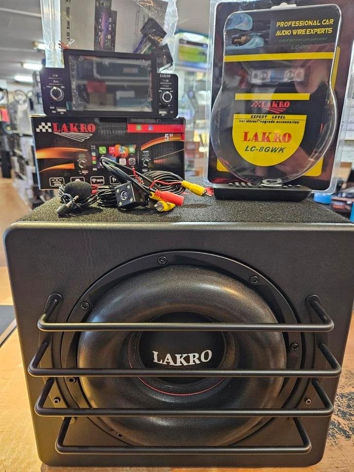 Lakro active-subwooferset incl radio en kabelset, Auto diversen, Autospeakers, Niet ingevuld, Niet ingevuld, Nieuw, Ophalen of Verzenden