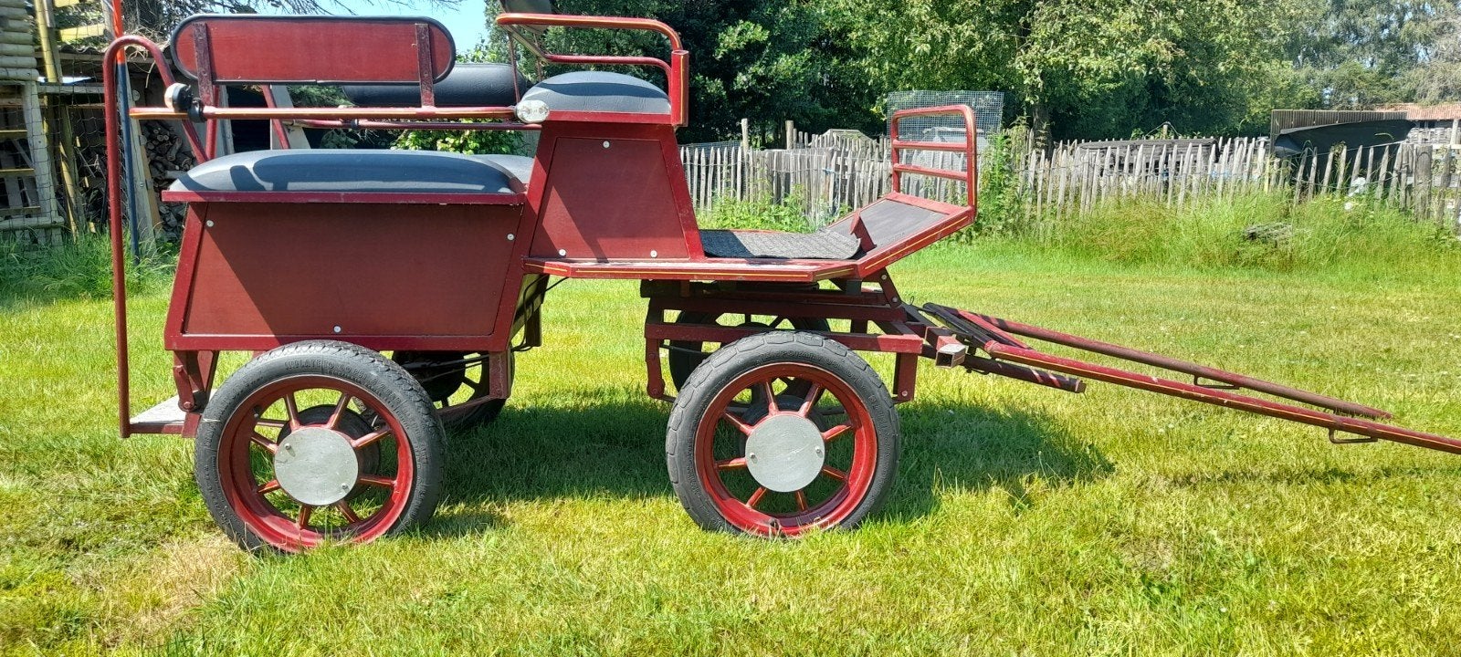 Menwagen recreatiewagen met tuig., Dieren en Toebehoren, Rijtuigen en Koetsen, Gebruikt, Overige typen, Pony